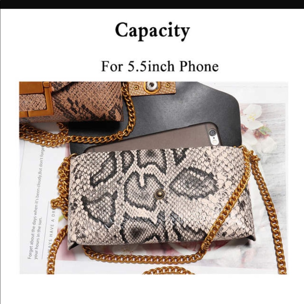 1 left🔥Cappuccino Snake Skin fanny pack & Cross🛍 - Picture 5 of 5